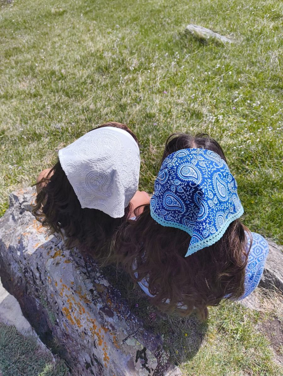 Bandana Paisley Azul vista 2