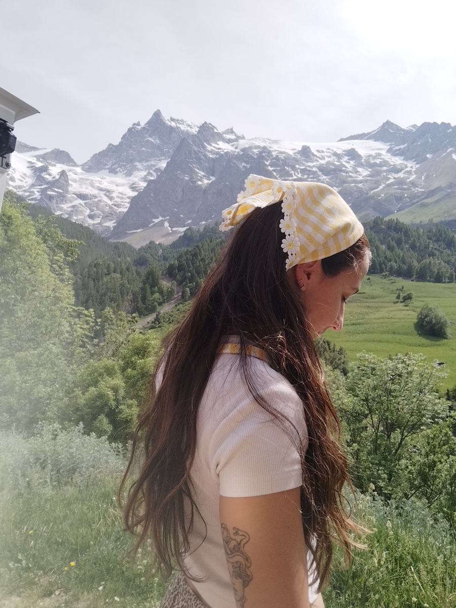 Bandana Vichy Amarillo vista 2